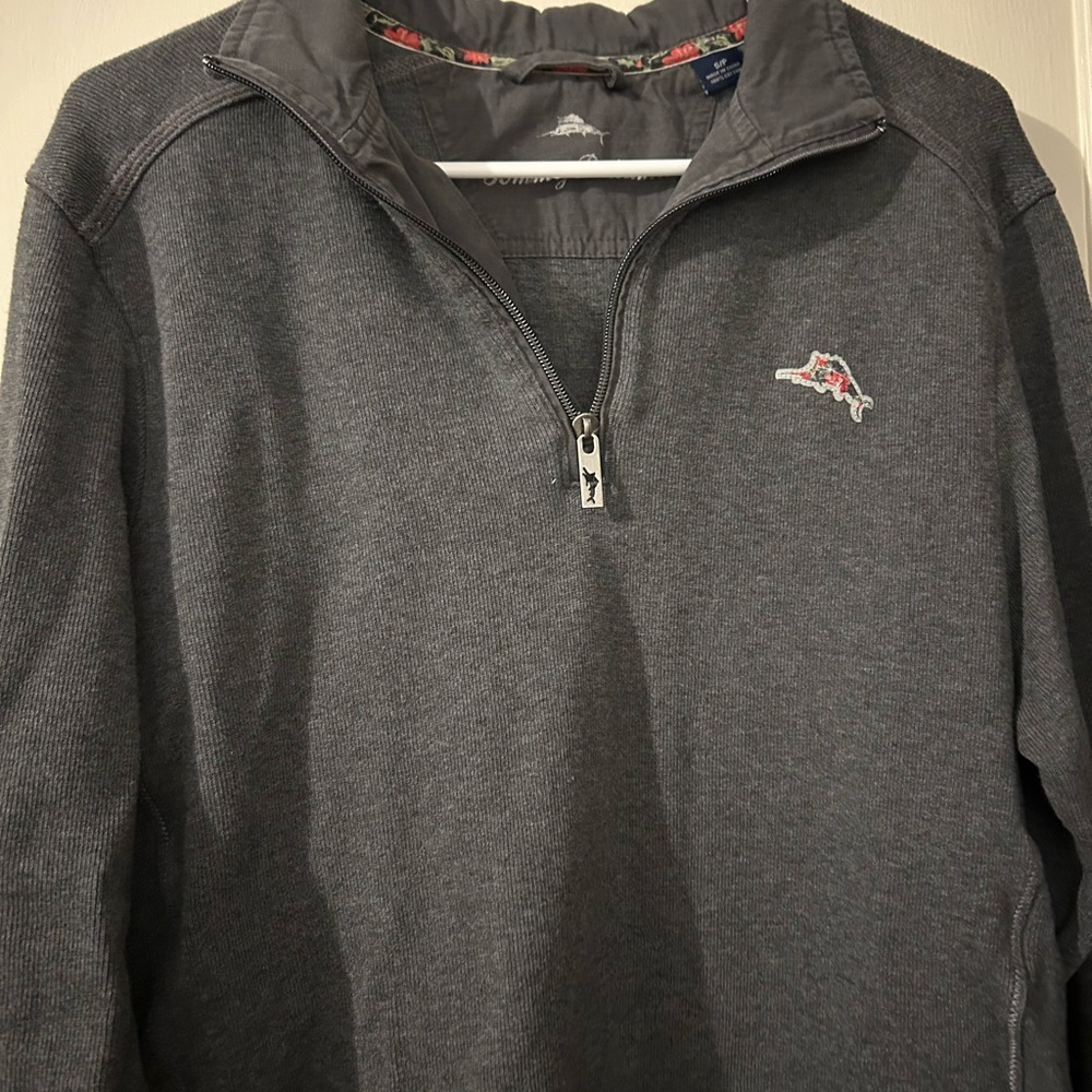 Tommy Bahama Gray Zip Up Sweater